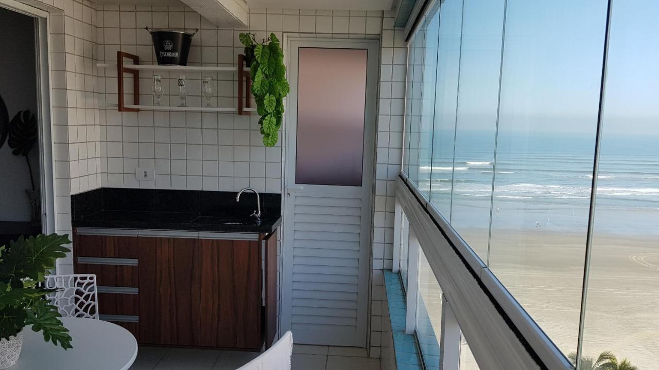 Apto Pe Na Areia Ar Condicionado Internet Estacionamento Portaria 24H Apartment Praia Grande  Exterior foto